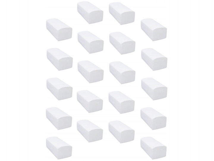 Ręczniki papierowe składane ZZ celuloza białe 1w 4000 Listków, 20 x 200