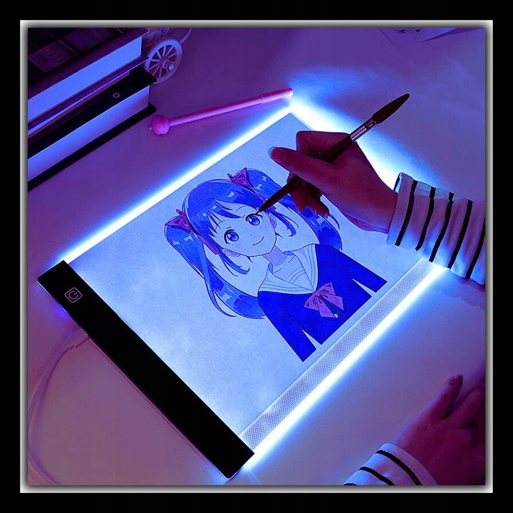 TABLET GRAFICZNY TABLICA DZIECI RYSOWANIA DESKA KREŚLARSKA LED+5 GRATISÓW