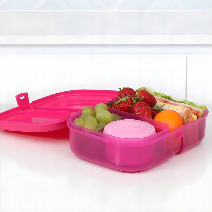 ŚNIADANIÓWKA SISTEMA LUNCHBOX POJEMNIK SOS BOX BENTO 1100ML Z PRZEGRÓDKAMI
