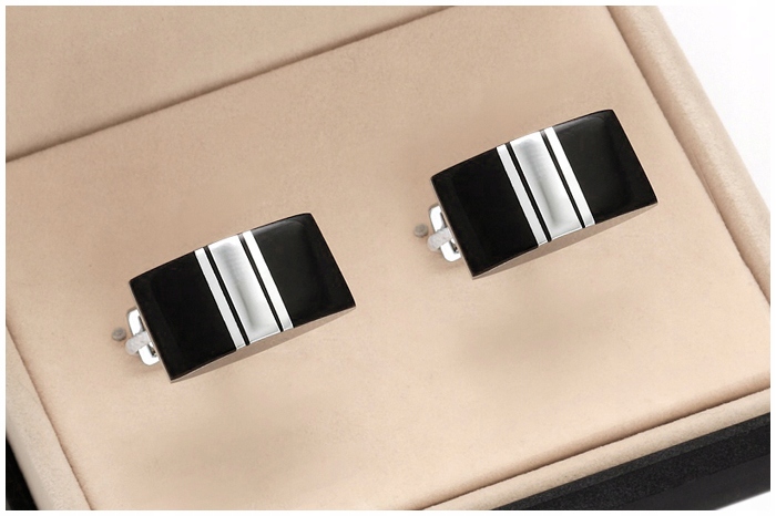 SPINKI + PUDEŁKO Spinka Mankietów Koszuli GREG sk159