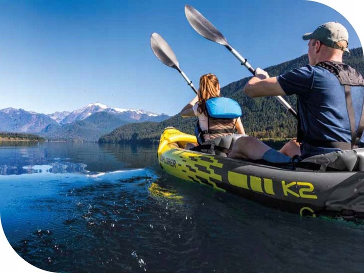 Kajak 2os. Explorer K2 Intex 68307 Pompka Wiosla MODEL 2024