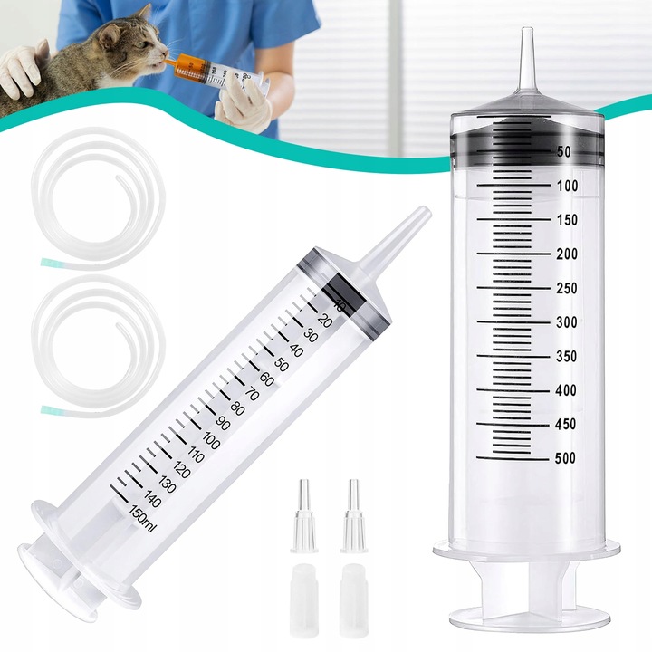 STRZYKAWKA 500ML, STRZYKAWKA Z WĘŻEM, DO LABORATORIÓW NAUKOWYCH, BEZ IGŁY