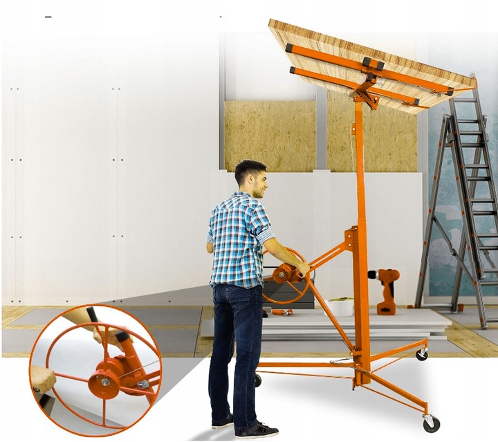 PODNOŚNIK DO PŁYT GIPSOWYCH GK DO REGIPSU OSB STOJAK GIPSOWO-KARTONOWYCH GK