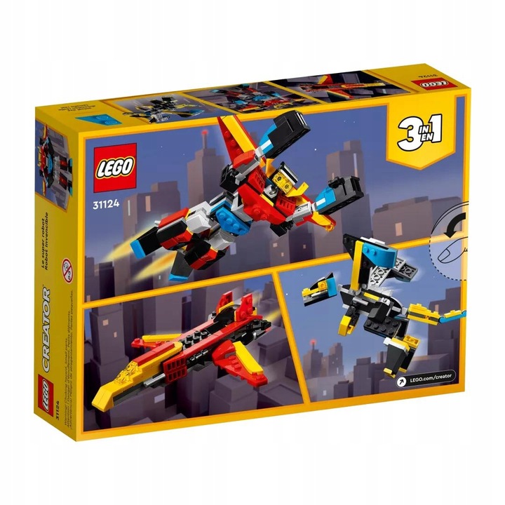 LEGO 3 w 1 - Super Robot, Samolot lub Smok (31124)