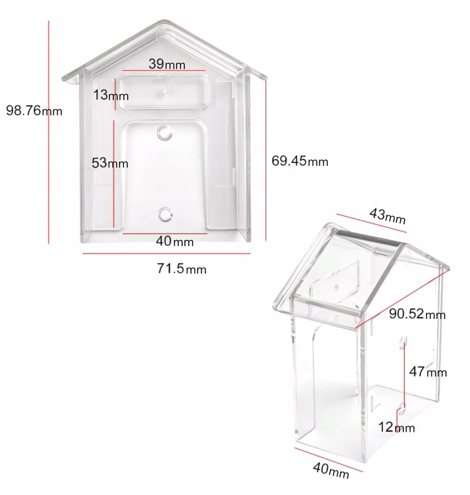 DASZEK OCHRONNY DO DZWONKA BEZPRZEWODOWEGO OSŁONA PRZYCISKU PRZEŹROCZYSTA