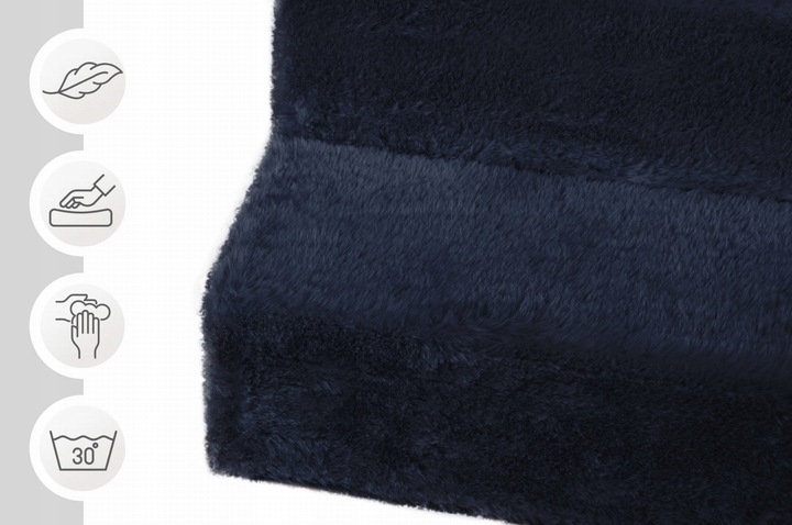 Schodki dla psa 3-stopnie tapicerowane granatowe podest dla psa do kanapy