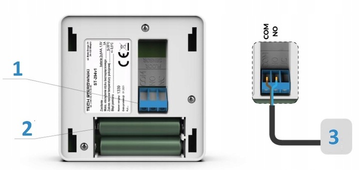 STEROWNIK REGULATOR TERMOSTAT POKOJOWY PRZEWODOWY TECH ST-294 v1 BIAŁY