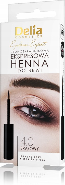DELIA henna do brwi ekspresowa, 6ml BRĄZOWA