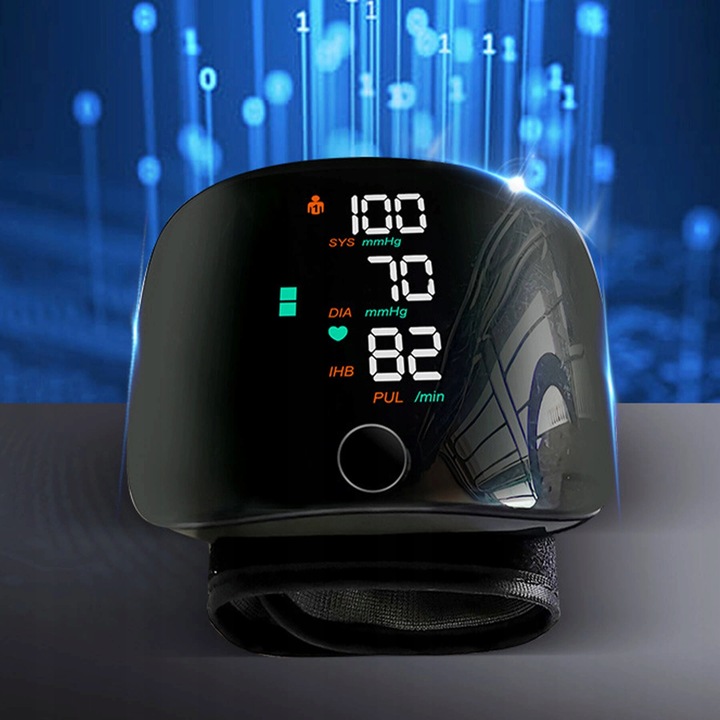 CIŚNIENIOMIERZ NADGARSTKOWY MÓWI ARYTMIA ELEKTRONICZNY ETUI AKUMULATOR