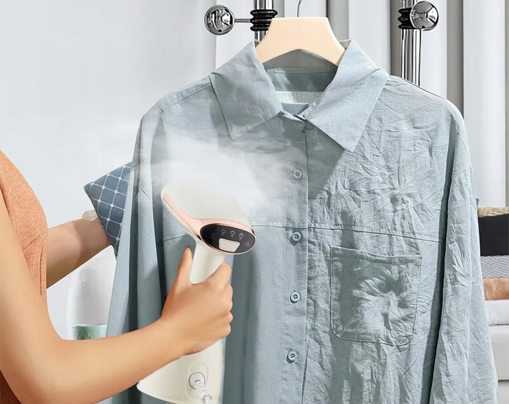 PAROWNICA RĘCZNA DO UBRAŃ ŻELAZKO PAROWE STEAMER REGULACJA PARY ZESTAW