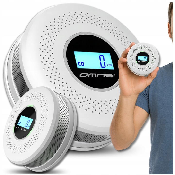 Czujnik czadu i dymu detektor tlenku węgla JKD 512COM certyfikowany