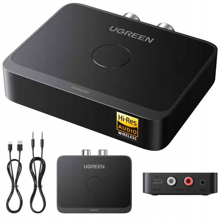 UGREEN Odbiornik Adapter Bluetooth 6.0 BT505 LDAC Hi-Res Audio USB-C