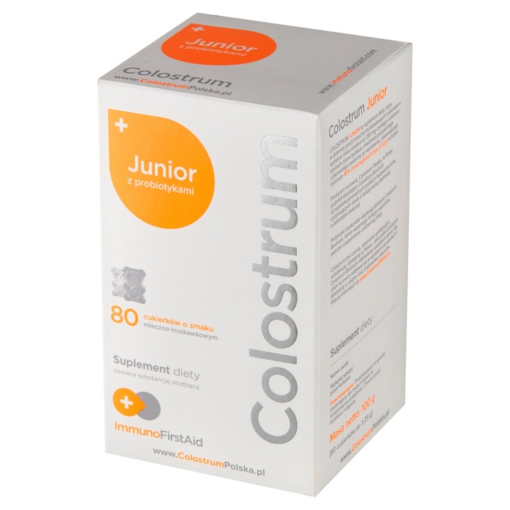 COLOSTRUM JUNIOR Z PROBIOTYKIEM CUKIERKI DLA DZIECI 80 szt.