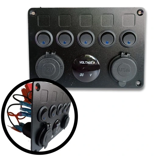 PANEL ŁADOWARKA USB zapalniczki + PRZEŁĄCZNIKI
