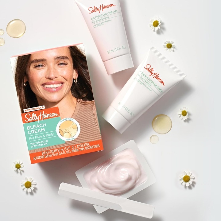 Rozjaśniacz do włosów twarzy i ciała vegan Bleach Cream Sally Hansen 100 ml