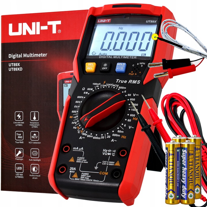 Miernik multimetr PRĄDU NAPIĘCIA AC/DC NCV UT89X