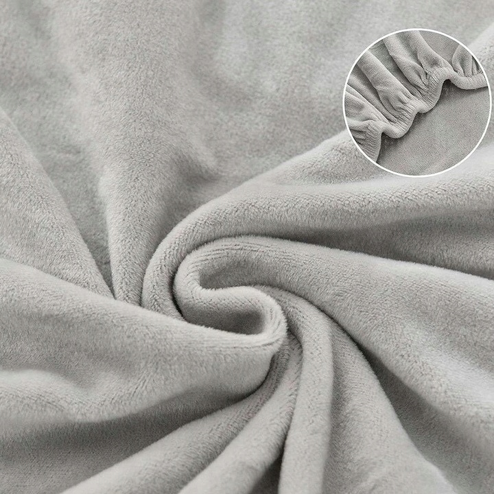 POKROWIEC NA KRZESŁO WELUR UNIWERSALNY POKROWCE NA KRZESŁA WELUROWY GRAFIT