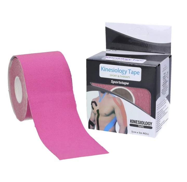 4x TAŚMA KINEZJOLOGICZNA ZESTAW TEJP TAPING TEJPY 5cm 5m