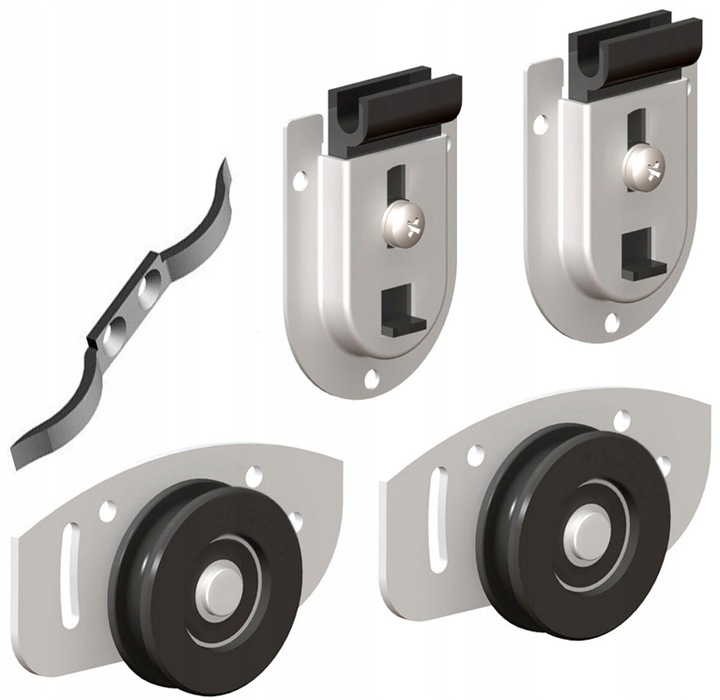 Komplet wózków do szafy kółka do drzwi przesuwnych