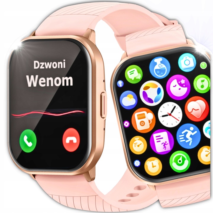 Smartwatch WENOM SPORT menu POLSKIE pulsometr krokomierz zegarek smart