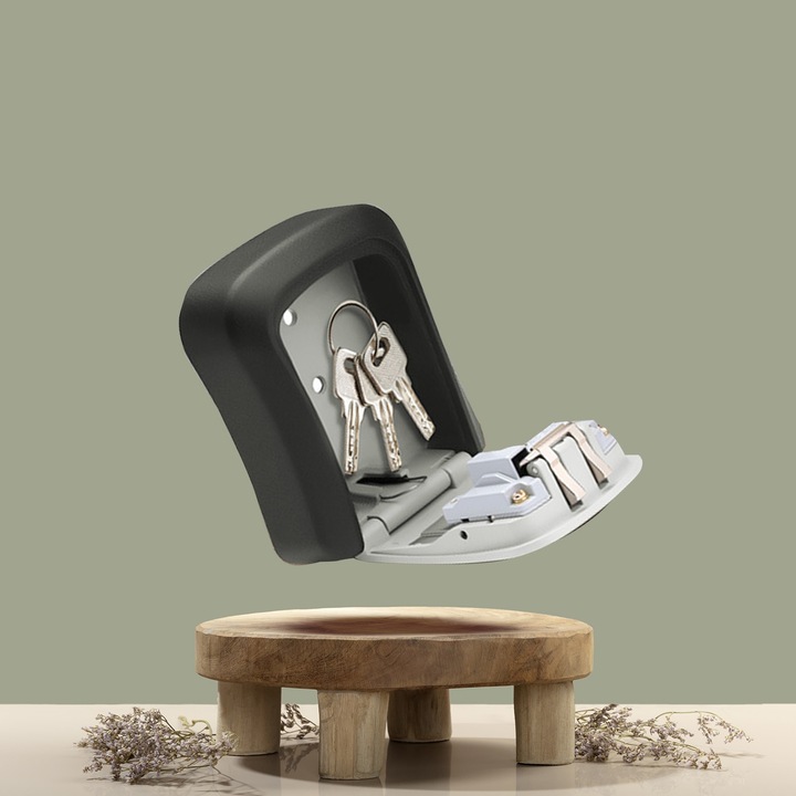 Metalowy Sejf na Klucze Zewnętrzny Skrzynka Szafka Kasetka na Szyfr Kod