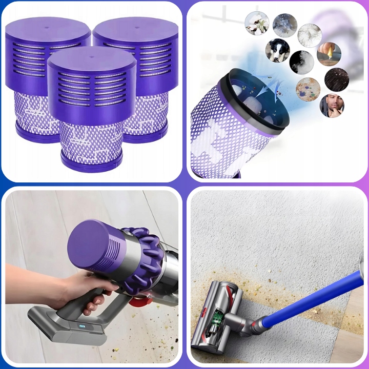 3x Filtr zmywalny do odkurzacza Dyson V10 Sv12 Absolute Animal Total