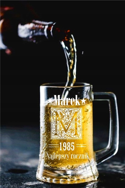 KUFEL DO PIWA Z GRAWEREM 660 ml URODZINY PREZENT DZIEŃ OJCA KAWALERSKI