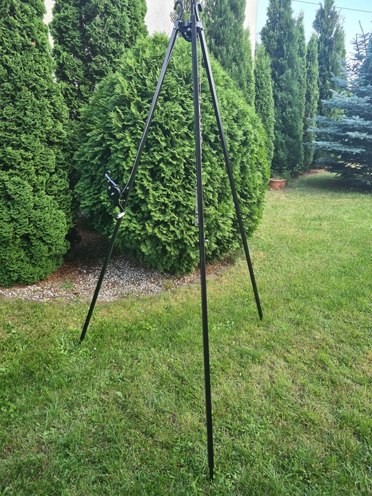 TRÓJNÓG 210 CM OGRODOWY GRILL OGNISKOWY OGROMNY