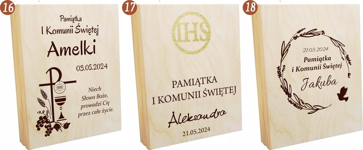 BIBLIA NA KOMUNIĘ PAMIĄTKA PIERWSZEKJ KOMUNII Z GRAWEREM PIĘKNY PREZENT