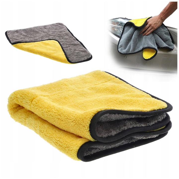 PUSZYSTY RĘCZNIK DO OSUSZANIA AUTA MYCIA MIKROFIBRA XXL CZYŚCIK ŚCIERKA