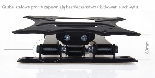DUŻY MOCNY UCHWYT TELEWIZORA WIESZAK obrotowy DO UNIWERSALNY