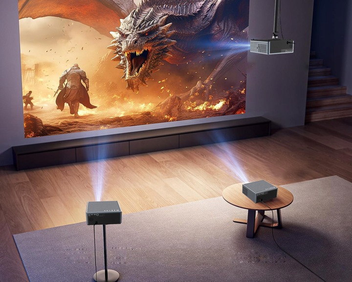 PROJEKTOR RZUTNIK 30000LM WIFI ANDROID SMART TV FULL HD 4K AUTOFOCUS