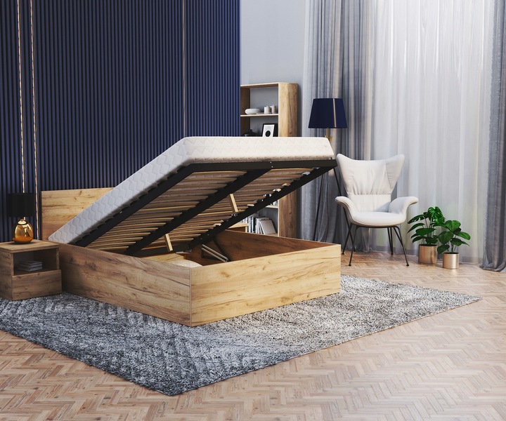 Łóżko 140x200 + materac podnoszone PANAMA PM