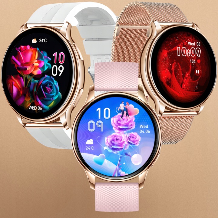 SMARTWATCH ZEGAREK DAMSKI MENU POLSKIE FUNKCJA DZWONIENIA SMART WATCH PULS