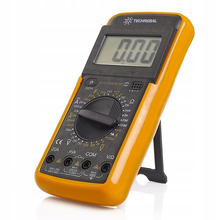 MULTIMETR MIERNIK NAPIĘCIA PRĄDU TECHREBAL DT9205A