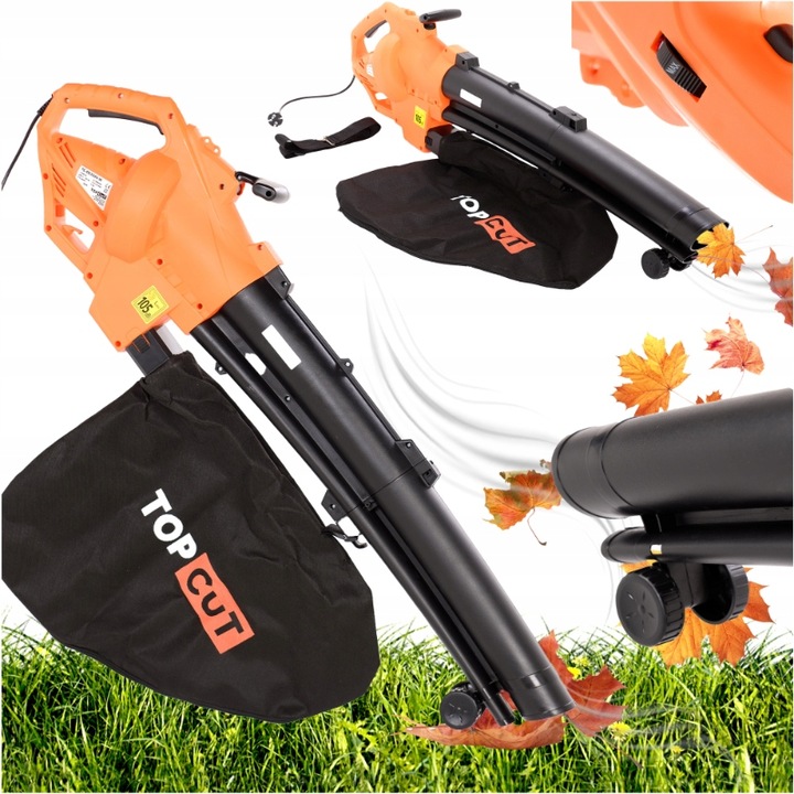 ODKURZACZ DMUCHAWA DO LIŚCI TOP CUT TC-DE3500-W ROZDRABNIACZ 3500W