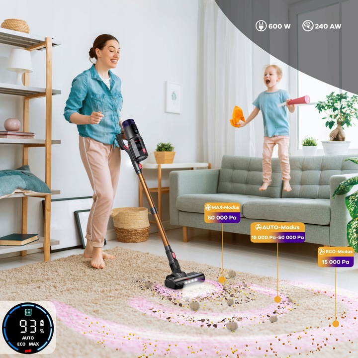 Odkurzacz Bezprzewodowy Pionowy Ręczny VOKSAR V11 5w1 LED 600W MOCNY