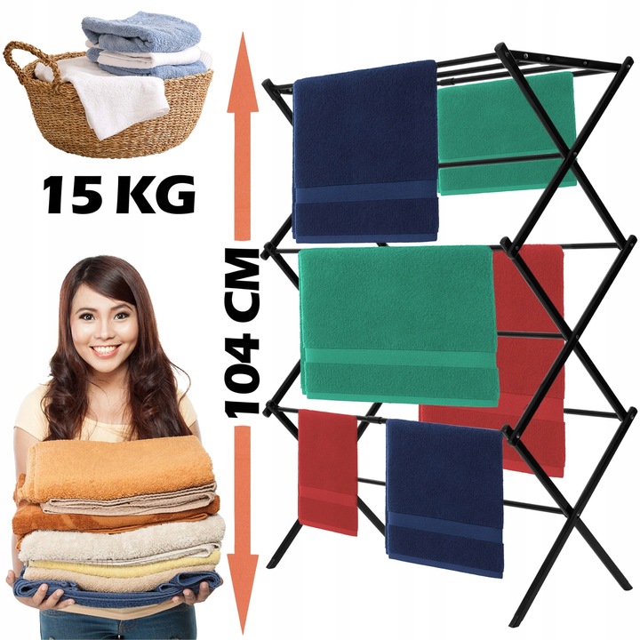 ROZSUWANA SUSZARKA NA PRANIE STOJĄCA TELESKOPOWA UBRANIA BIELIZNĘ DO DOMU