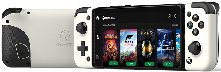 Kontroler mobilny GameSir X2 Pro Biały, wejście USB-C z uchwytem na telefon