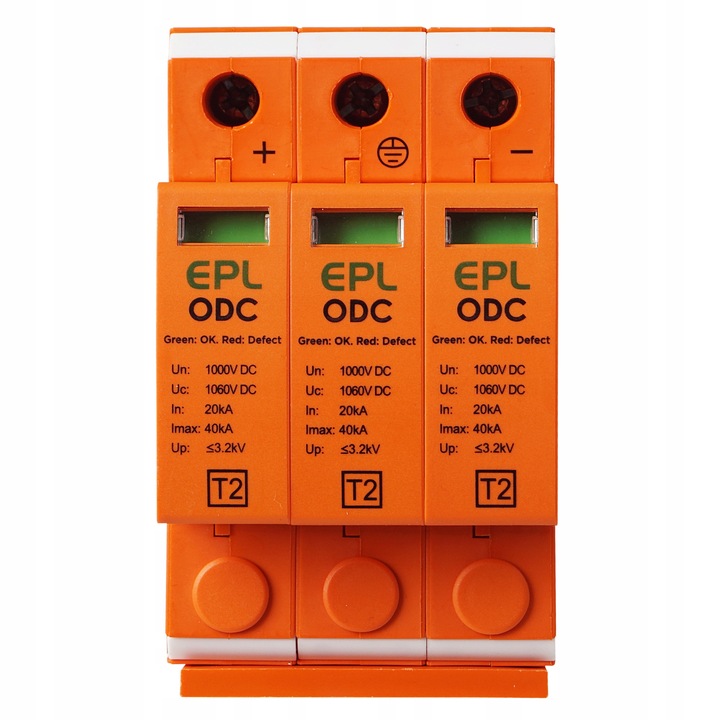 OGRANICZNIK OCHRONNIK PRZEPIĘĆ PRZEPIĘCIOWY FOTOWOLTAIKA 1000V DC 3P