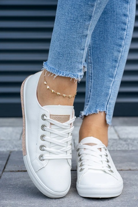 Białe trampki damskie skórzane Queen 39