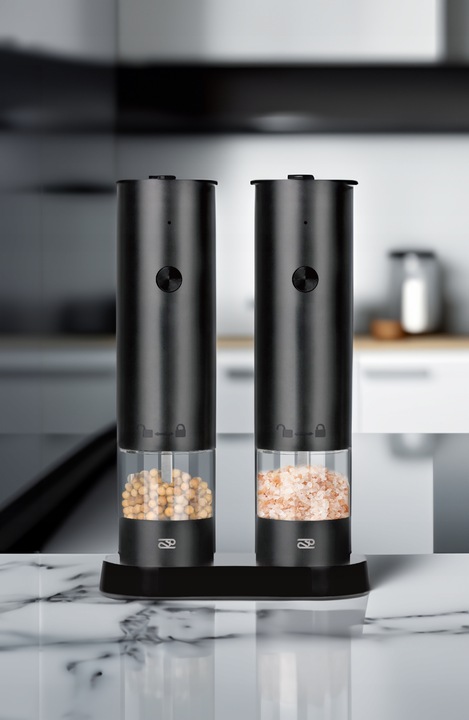 ELEKTRYCZNY MŁYNEK DO PIEPRZU SOLI PRZYPRAW AKUMULATOR USB-C ZESTAW 2