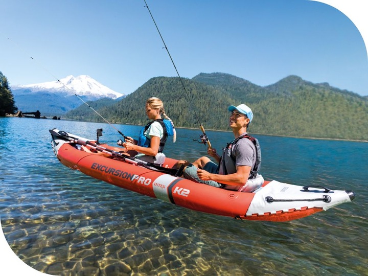 Kajak 2os. Excursion PRO Intex 68309 Pompka Wiosla MODEL 2024