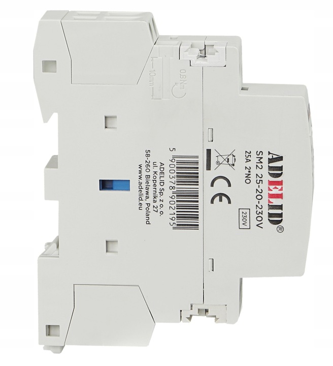 ADELID STYCZNIK MODUŁOWY 230V 25A 1P 1F 2NO 2Z