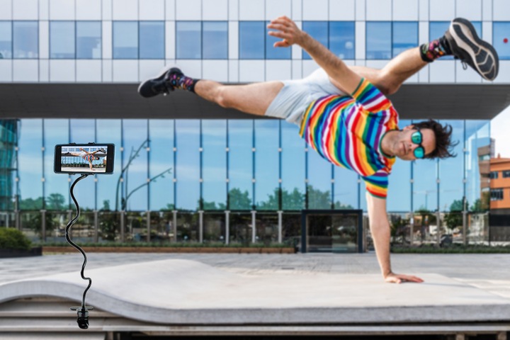 UNIWERSALNY UCHWYT NA TELEFON kamerę 360 PAŁĄK Z KLIPSEM DO BLATU Webski