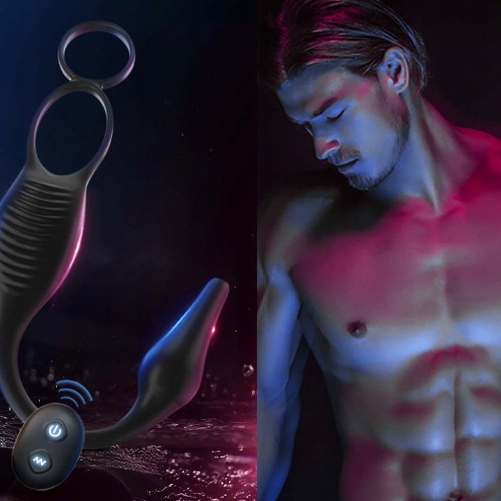 Masażer prostaty Cock Ring 7 trybów wibracji