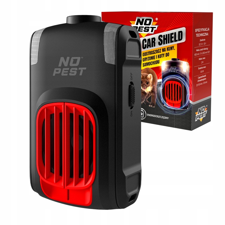 SAMOCHODOWY ODSTRASZACZ KUN MYSZY SZCZURÓW KOTÓW DO AUTA CAR SHIELD NO