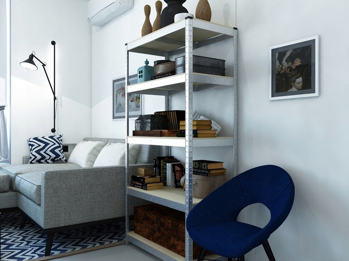 Regał metalowy MALOWANY 180x75x40 175kg/5p TM SMART REGALY