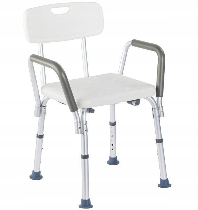 TABORET POD PRYSZNIC KRZESŁO PRYSZNICOWE STOŁEK ALUMNIOWY OPARCIE UCHWYTY