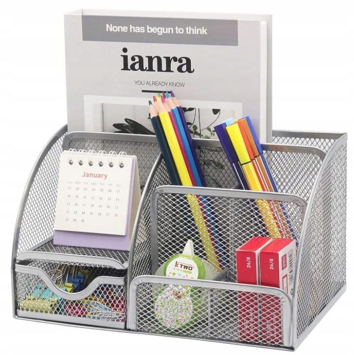 PRZYBORNIK NA BIURKO ORGANIZER NA KREDKI POJEMNIK